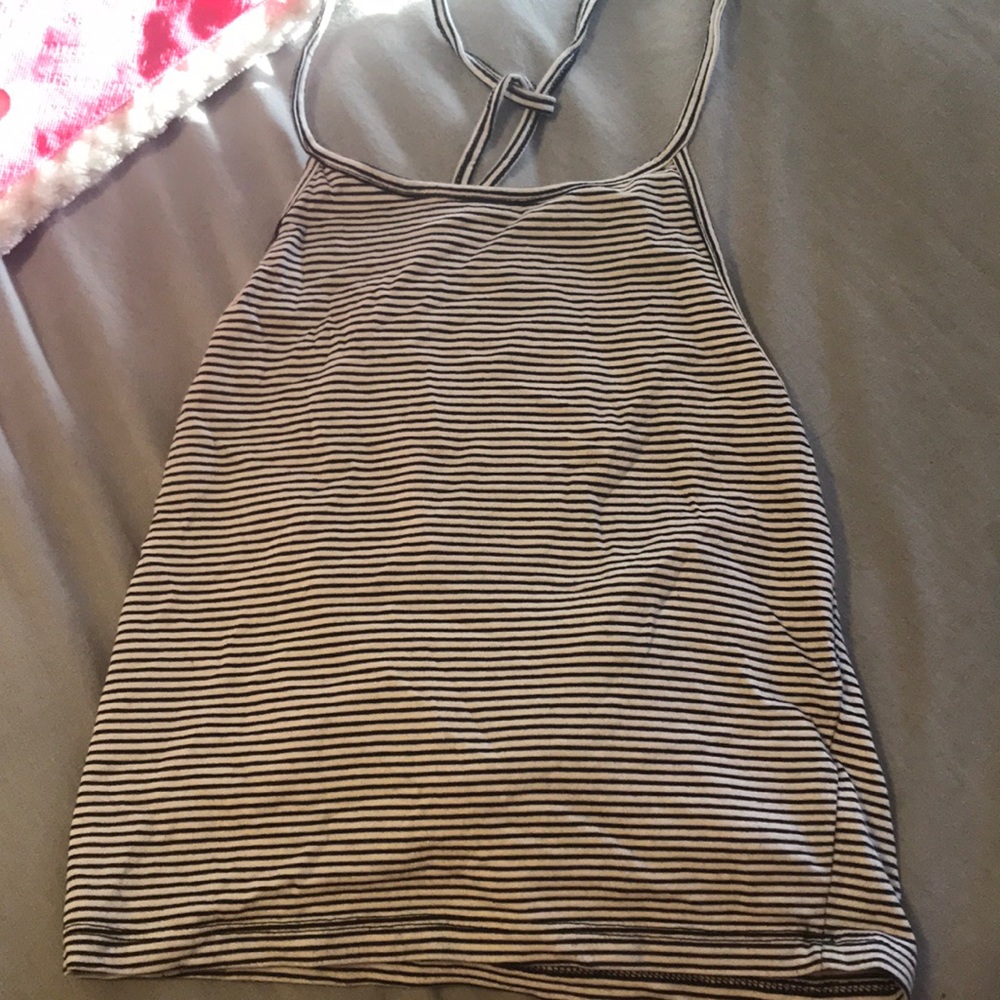 Brandy striped halter top